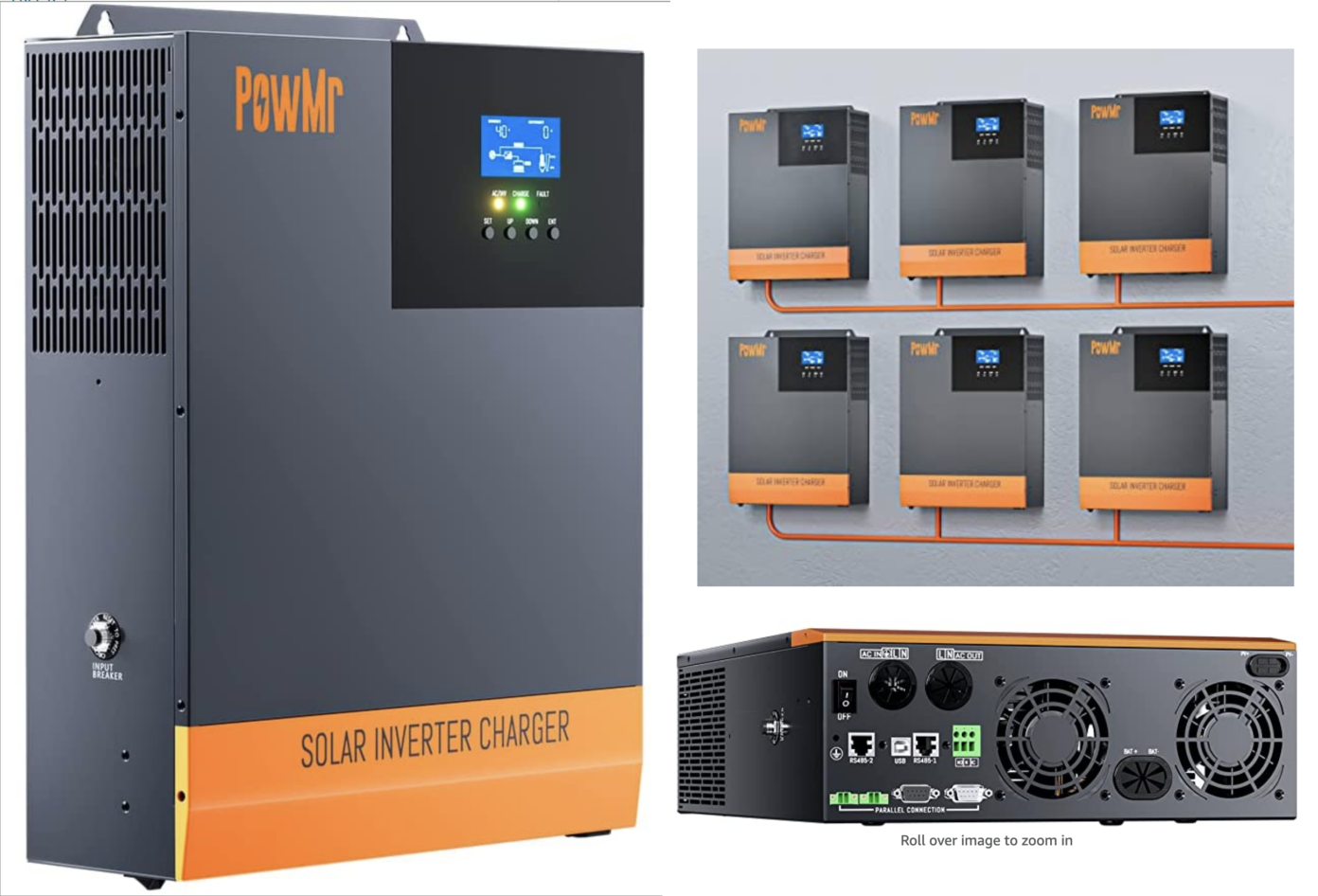 PowMr 5600W Solar Hybrid Inverter 48V, 5.6KW - Esolarone.com